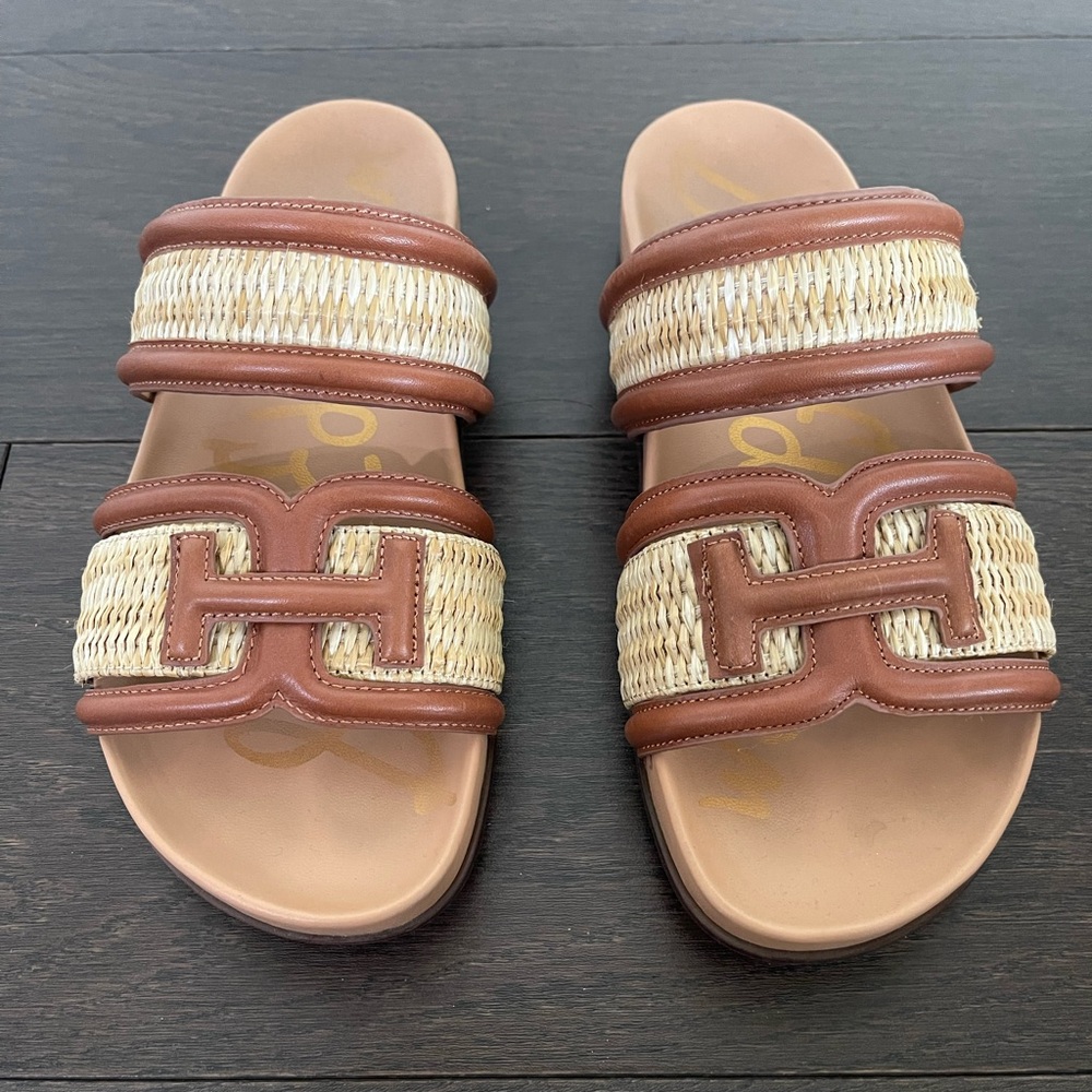 LIKE NEW SAM EDELMAN ROWAN SLIDES SIZE 6